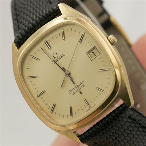 omega seamaster black quartz|omega seamaster quartz vintage price.